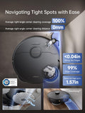 dreame X40 Ultra Robotic Vacuum with Removable & Liftable Mop, 12,000 Pa Suction, Side Brush Extensive Cleaning, 158°F Mop & Washboard Self Cleaning, Auto-Empty, Auto Refill, liftable Brushes