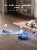 dreame X40 Ultra Robotic Vacuum with Removable & Liftable Mop, 12,000 Pa Suction, Side Brush Extensive Cleaning, 158°F Mop & Washboard Self Cleaning, Auto-Empty, Auto Refill, liftable Brushes