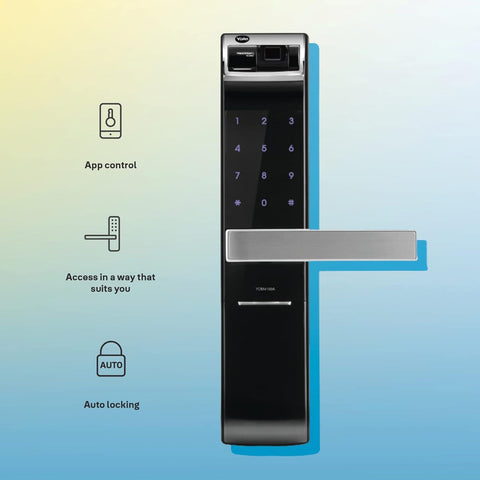 Yale YDM 4109A Digital Fingerprint and Password Smart Mortise Lock - Black (Works with Yale Home App)