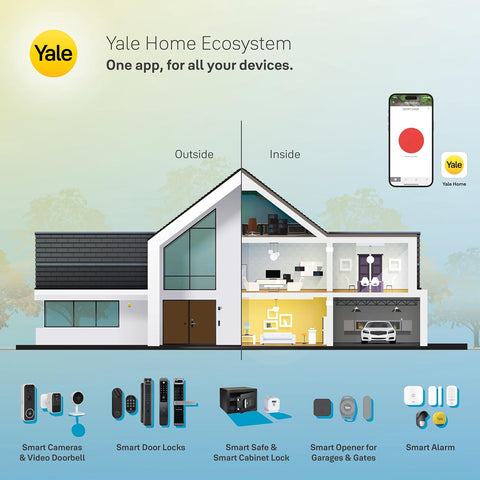 Yale YDM 4109A Digital Fingerprint and Password Smart Mortise Lock - Black (Works with Yale Home App)