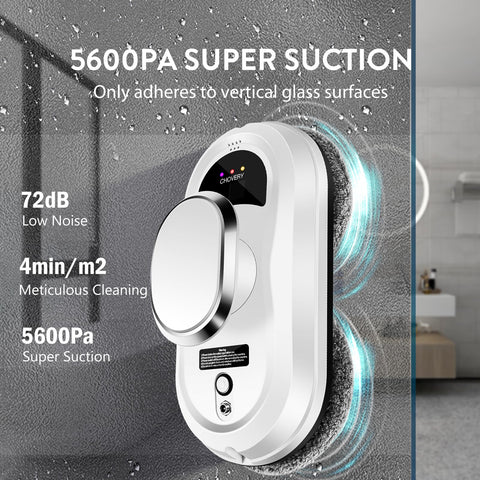 CHOVERY CL.1 Robot Glass Cleaner, Remote Control, Deep Cleaning, Intelligent Edge Detection System, Suitable for Windows, Tiles, Bathrooms (White)…
