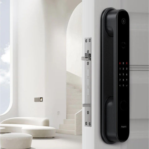 Aqara Smart Door Lock D100 ZNMS20LM Zigbee Global  version with HomeKit - Black, Black, 393.8 X 74.2 X 58.6 mm
