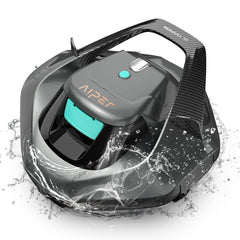 AIPER Swimming Pool Robot, Pool Vacuum Cleaner with 90 Minutes of Operation, Swimming Pool Cleaner with Dual Drive Motor, Wireless, Ideal for Pools Under 80 Square Metres - Kurnia Retail