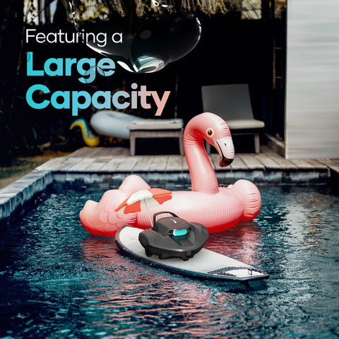 AIPER Seagull 800B Cordless Robotic Pool Vacuum, Self-Parking Technology, 90-Min Battery Life, Powerful Suction, LED Indicator, Ideal for Above-Ground Flat Pool up to 860 sq.ft.