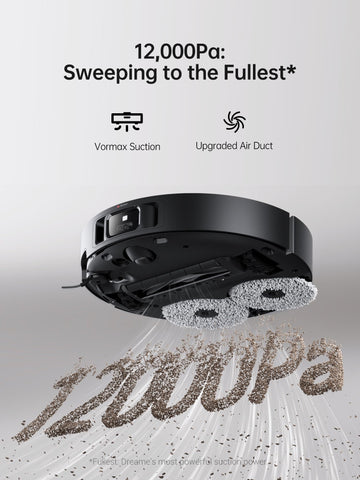 dreame X40 Ultra Robotic Vacuum with Removable & Liftable Mop, 12,000 Pa Suction, Side Brush Extensive Cleaning, 158°F Mop & Washboard Self Cleaning, Auto-Empty, Auto Refill, liftable Brushes